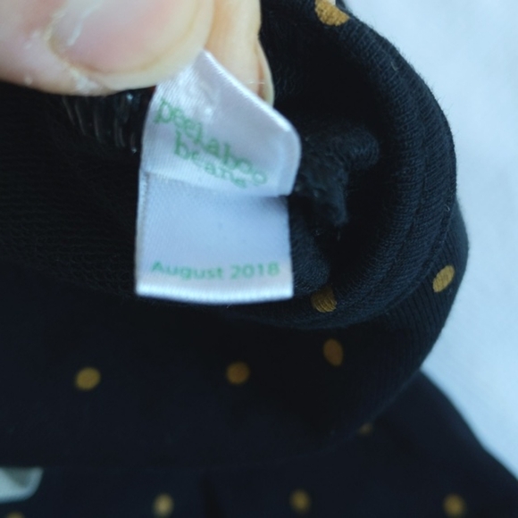 peekaboo beans black polkadot ruffle dress 3T toddler girls - Picture 8 of 10